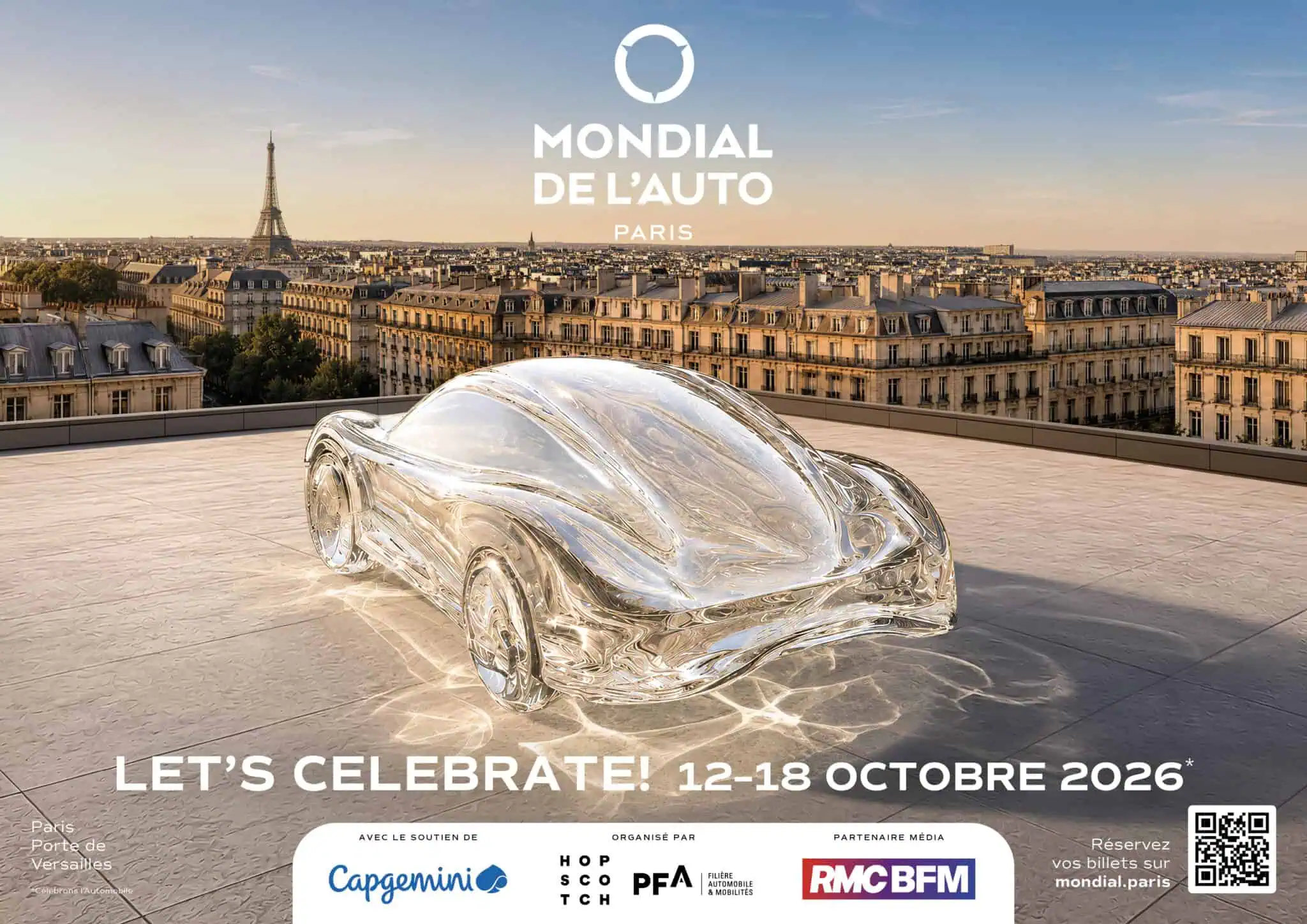 Affiche officielle du Mondial de l'Auto 2026